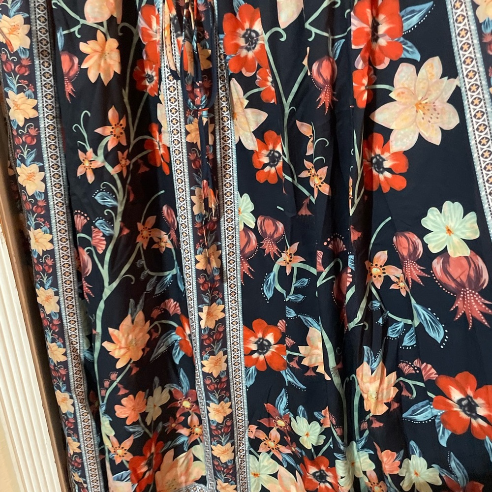 - NWT Bloomchic Floral print Maxi dress with ties plus size 2X 18/20 ๐ธ BC 202-2 - Picture 5 of 6
